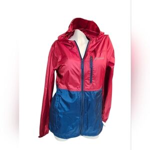 Columbia, Packable, Two-Tone Red and Blue Jacket